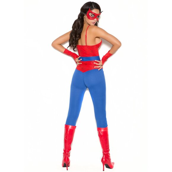 Spider Super Hero Costume 5Pc Womens Size XL for Halloween Roleplay Cosplay - Picture 7 of 10